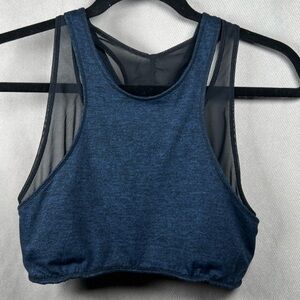 Free People Movement Sports Bra with Mesh Detail - Size Large in Navy & Black
